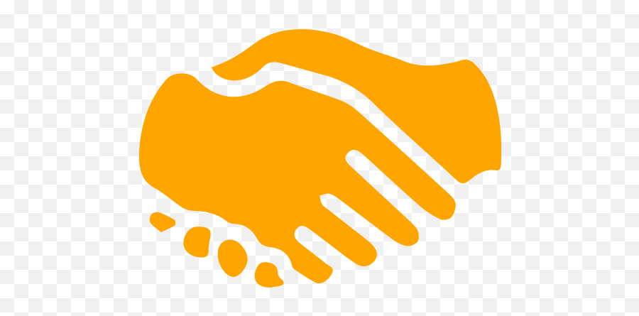 Orange Handshake 2 Icon - Shaking Hands Icon Green Emoji,Handshake Emoticon