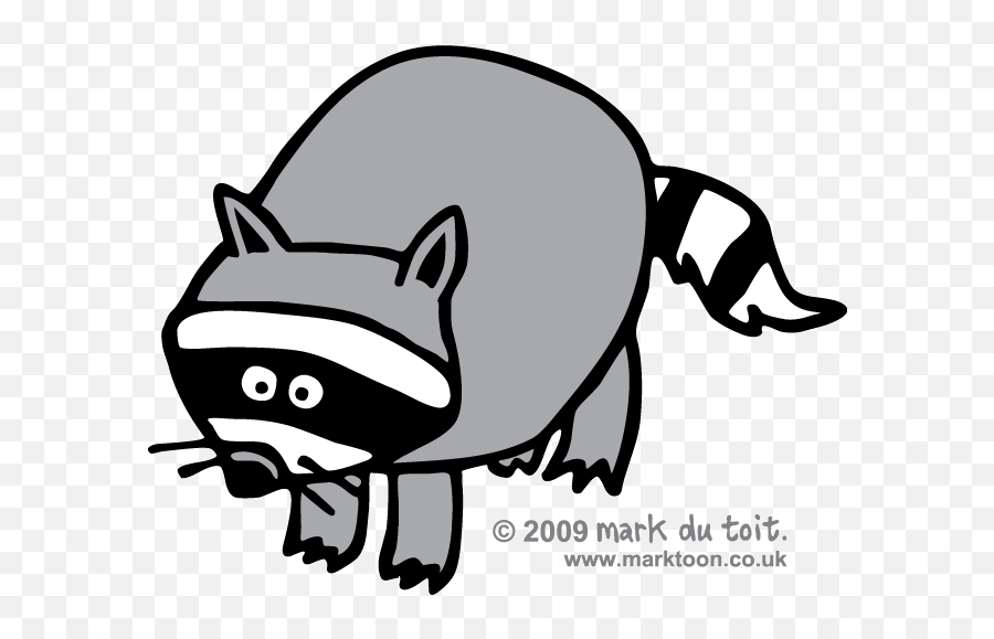 How To Draw A Cartoon Raccoon Step By Step Cartoon Animals - Raccoon Clip Art Emoji,Racoon Emoji