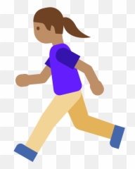 Emoji U1f3c3 1f3fd 200d 2640 - Running Transparent Background