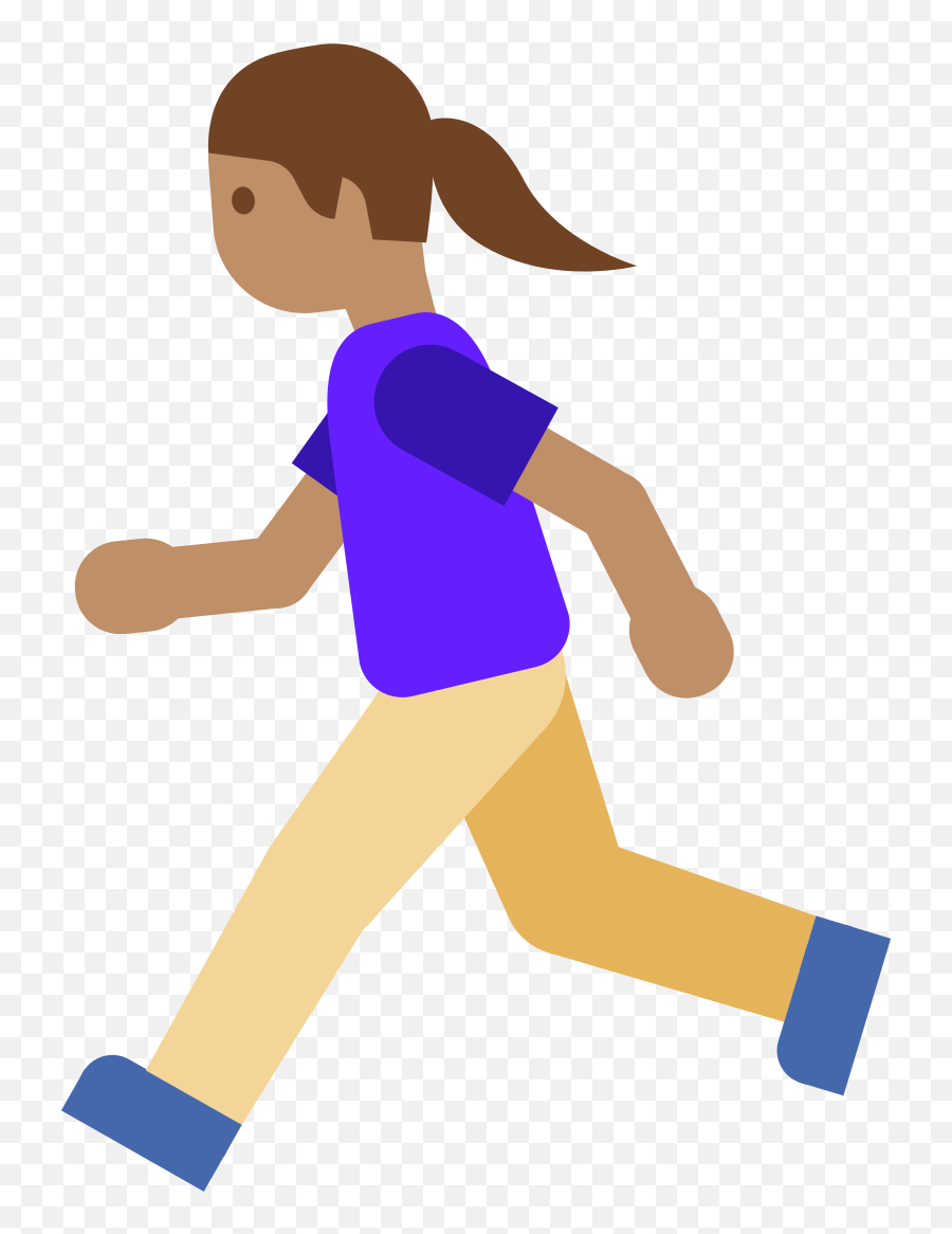 Emoji U1f3c3 1f3fd 200d 2640 - Running Emoji Transparent Background,Jumping Emoji