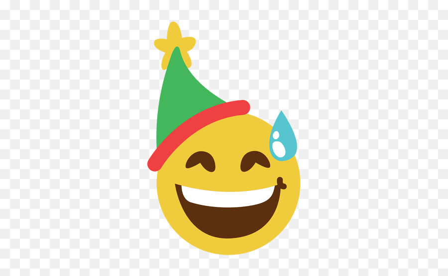 Embarrassed Smile Elf Hat Face Emoticon 14 - Laughing Elf Emoji,Eye Roll Emoji