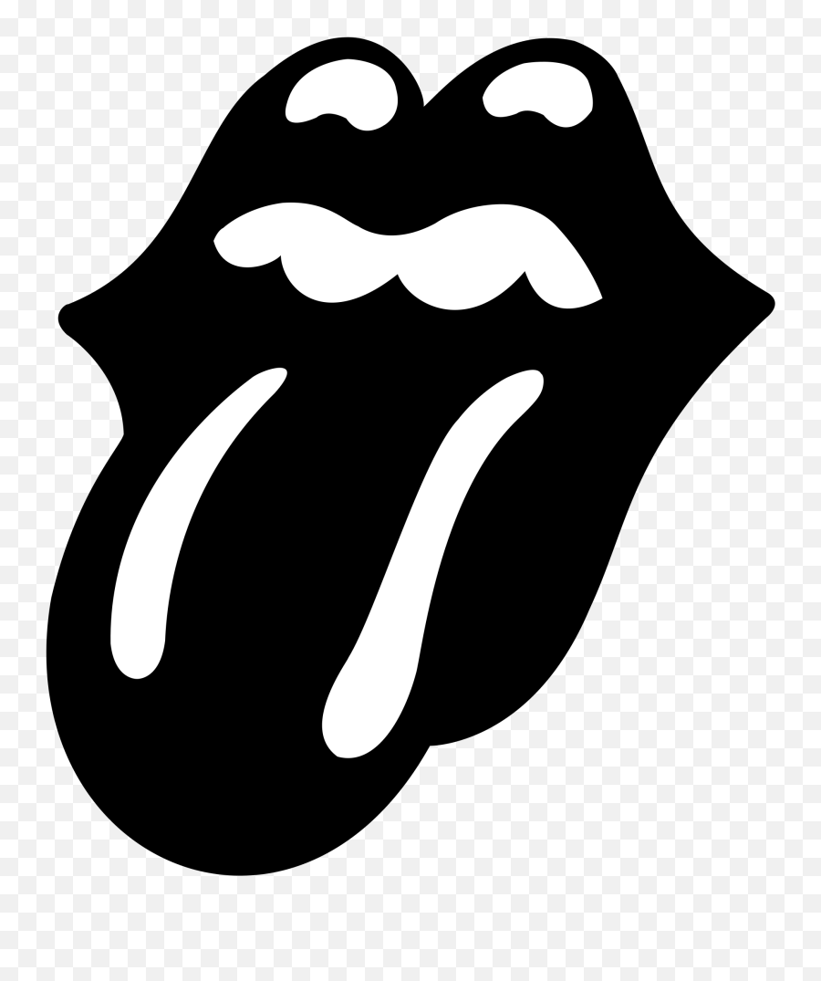 Tongue Clip Black And White Transparent - Rolling Stones Svg Emoji,Rolling Stones Emoji