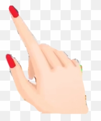 Pointing Nails Red Hand Sticker By Kimmy Bird Tasset - Sign Language Emoji,Bird Finger Emoji