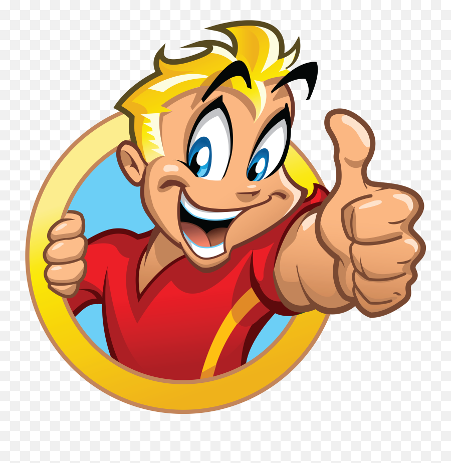 Cartoon Smiling Thumbs Up Clipart - Cartoon Guy Holding Thumbs Up Emoji,Thums Up Emoji