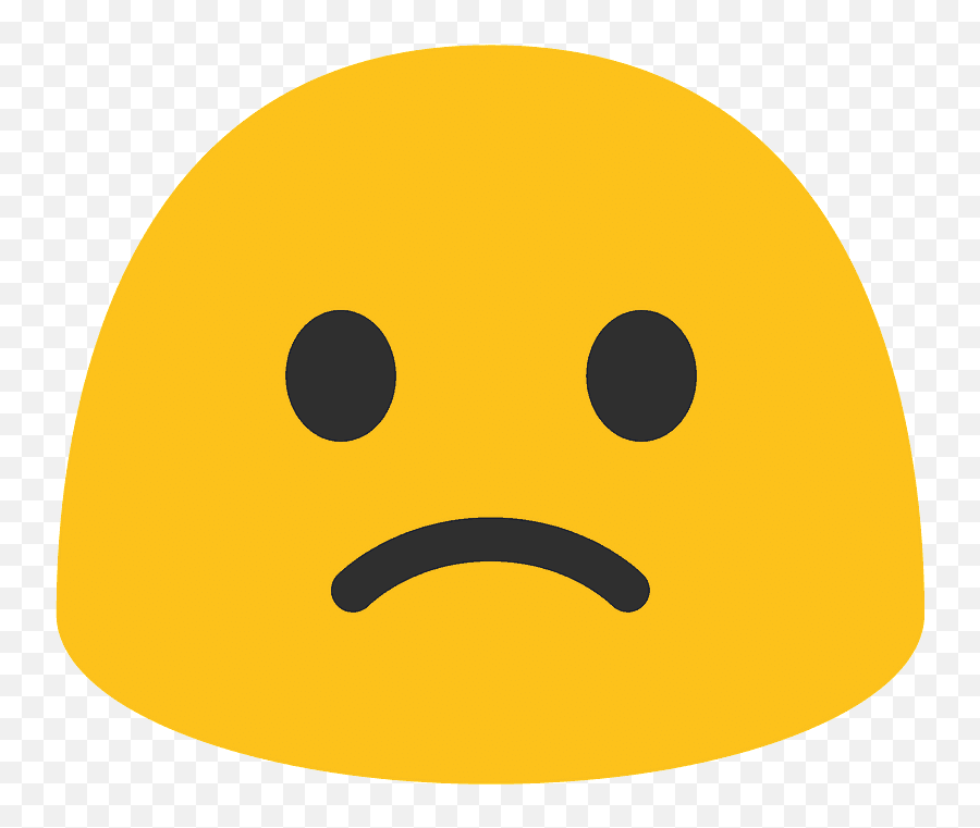Slightly Frowning Face Emoji Clipart - Facebook Confused Emoji,Slight Frown Emoji