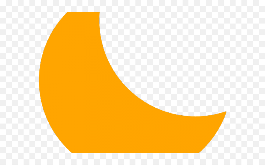 Moon Clipart Orange - Circle Emoji,Half Moon Emoji