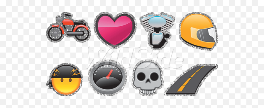 Download Hd Emoji Biker Items - Heart,Biker Emoji