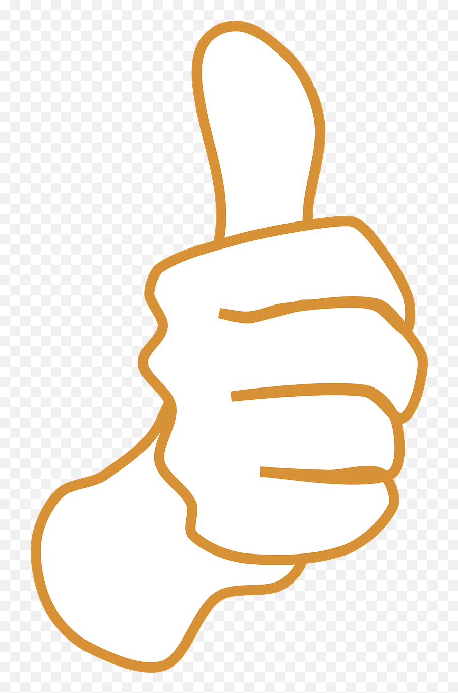 Thumb Brown Okay Check Yes - Cartoon Thumbs Up Black Background Emoji,Okay Emoji