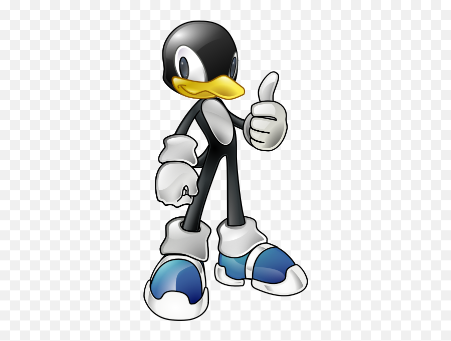 Tux The Penguin In Sonic Style - Tux The Penguin Emoji,Mario Thinking Emoji