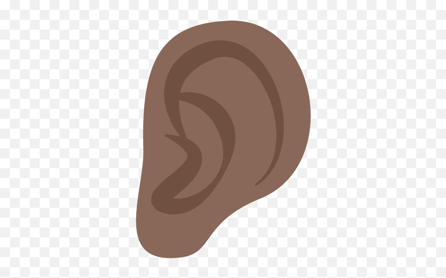 Ear Dark Skin Tone Emoji Emoticon - Circle,Emoji Ear