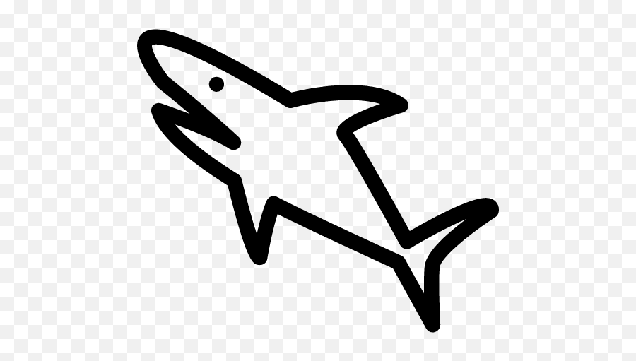 Shark Icon - Shark Icon Line Png Emoji,Shark Emoji Text