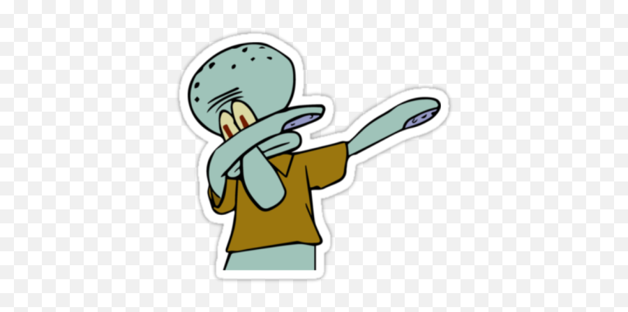 Squidward Dab - Dab Png Emoji,Dabbing Emoji