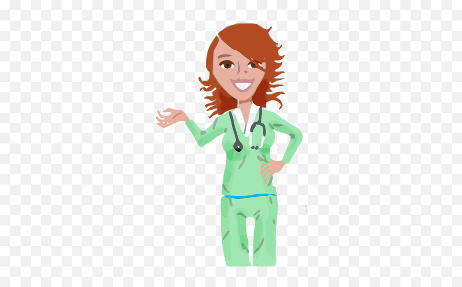 Vector Clip Art Of Professional Medical - Nurse Free Clipart Emoji,Emoji Pain Scale
