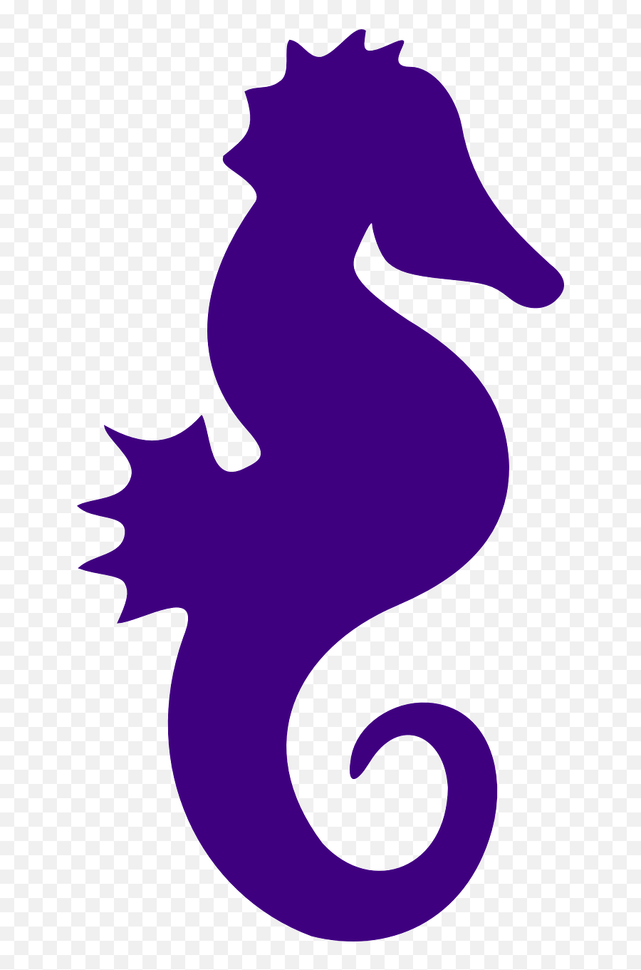 Seahorse Purple Fish Underwater Animal - Seahorse Silhouette Emoji,Fish And Horse Emoji