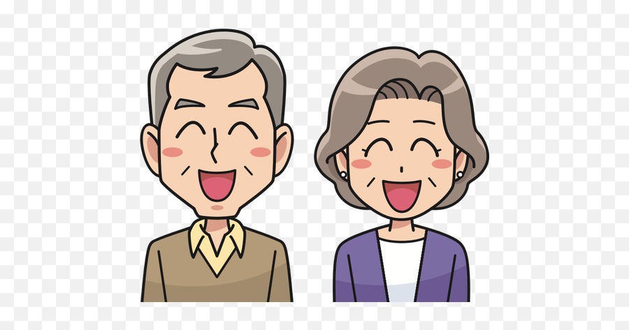 Estilo De Dibujos Animados Par Riendo - Old Woman Laughing Clipart Emoji,Emoticono Riendo