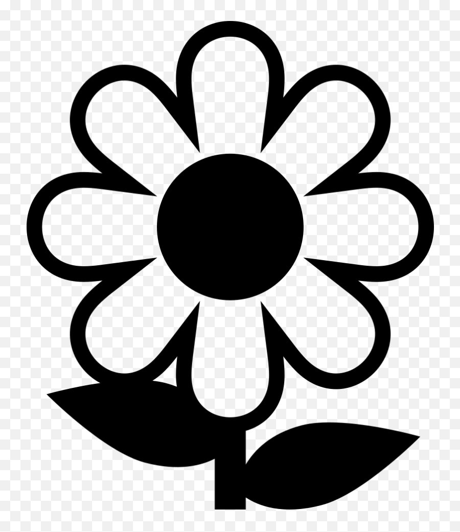 Emojione Bw 1f33c - Blue Daisy Car Window Stickers Emoji,Sunflower Emoji