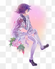 My Blood Sweet And Tear - Kokichi Danganronpa Hanahaki Ouma Fanart Transparent Emoji