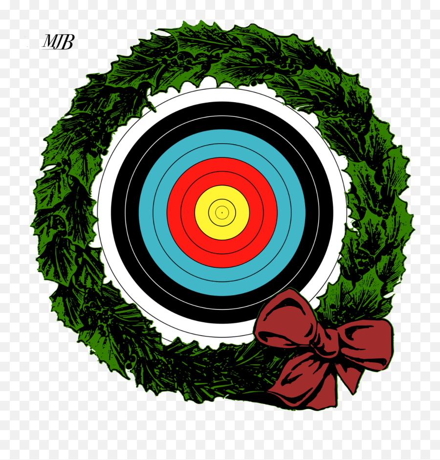 Target Archery Faces - Christmas Wreath Clipart Png Transparent Emoji,Archery Emoji