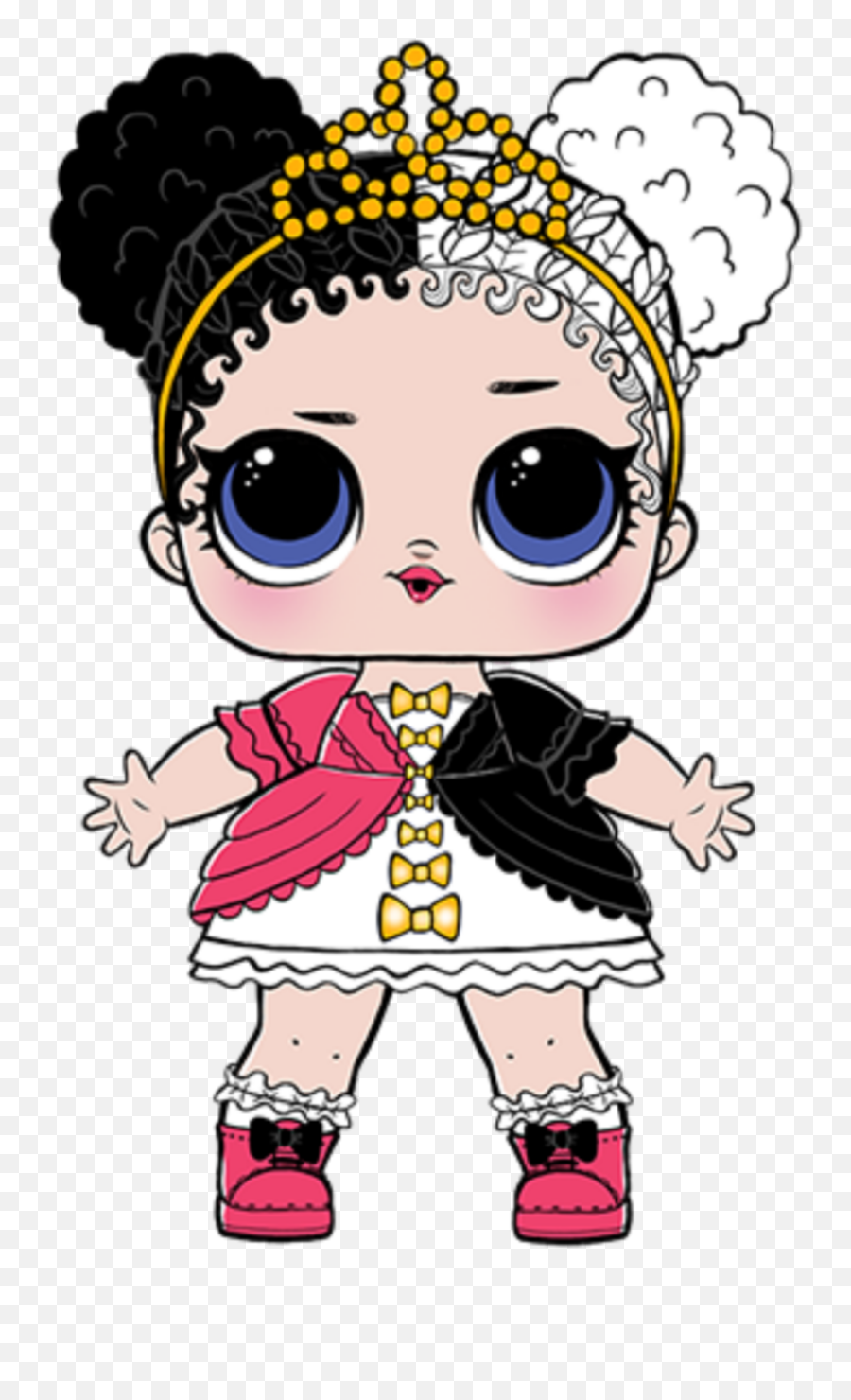 Mq Girl Doll Dolls Toy - Sticker By Marras Black And White Lol Doll Emoji,Emoji Dolls