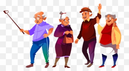 Older People Illustration Clipart - Group Of Cartoon Emoji