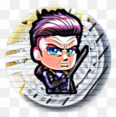 Ronin Icon Sticker Art By - Cartoon Emoji,Hawkeye Emoji