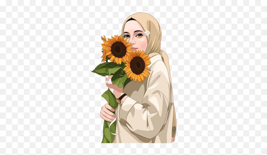 Popular And Trending Hijab Stickers On Picsart - Flower Crown Hijab Anime Emoji,Hijab Emoji Download