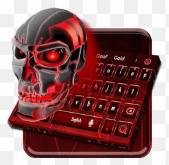 Download Red Neon Skull Keyboard Theme PC u0026 Mac with - Emoji