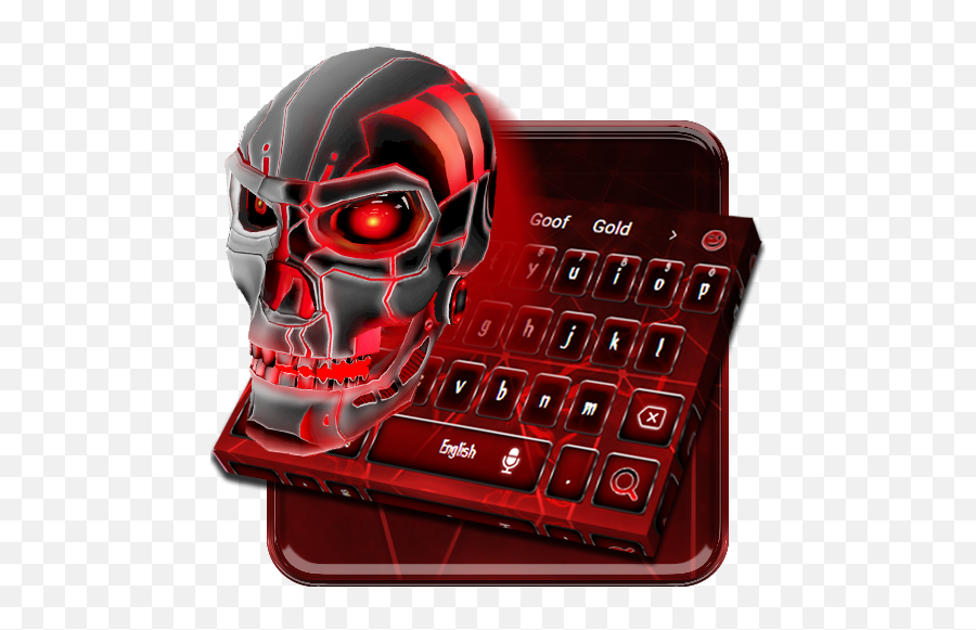 Download Red Neon Skull Keyboard Theme On Pc U0026 Mac With - Skull Emoji,Boy And Skull Emoji