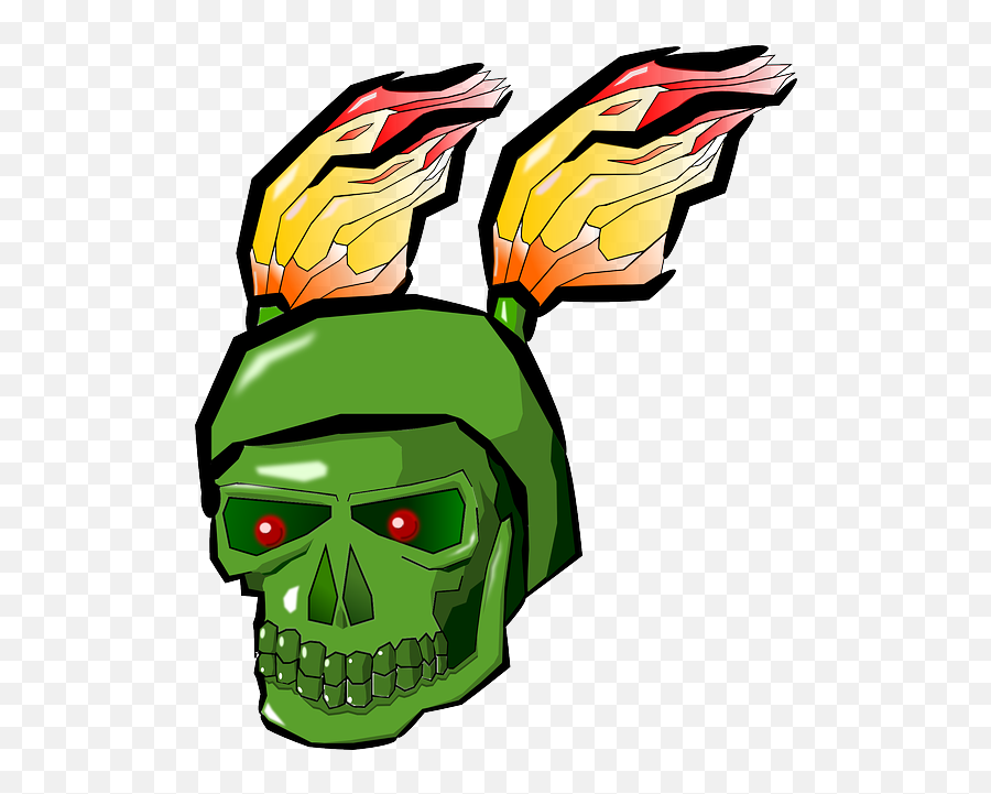 Fire Flames - Clip Art Emoji,Death Skull Emoji