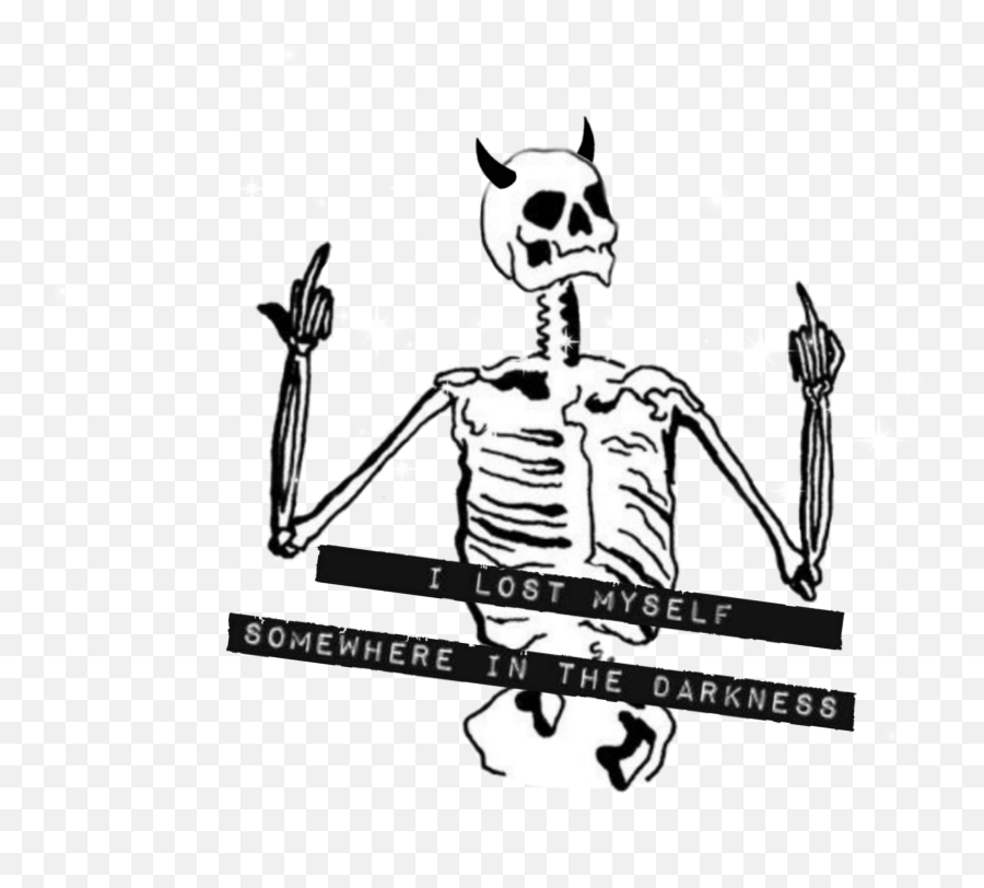 Halloween Aesthetic Skeleton Sticker By - Aesthetic Skull Middle Finger Emoji,Treadmill Emoji