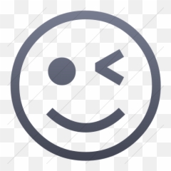 IconsETC Simple blue gray gradient classic emoticons - Happy Emoji