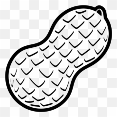Emojione Bw 1f95c - Peanut Clip Art Black And White