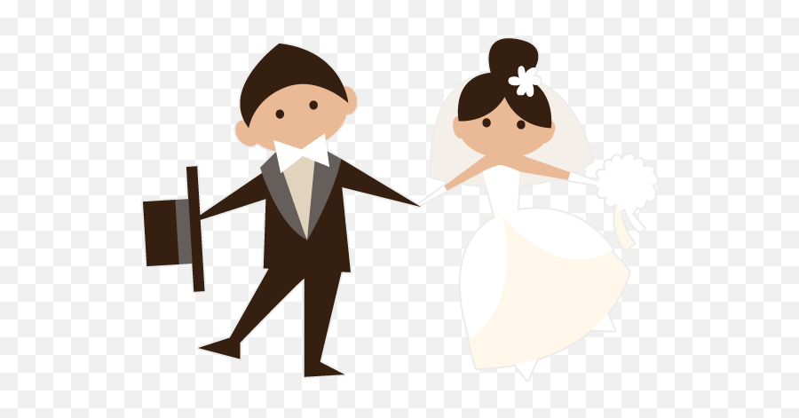Animated Brides Grooms Wedding Party - Marriage Clipart Transparent Emoji,Marriage Emojis