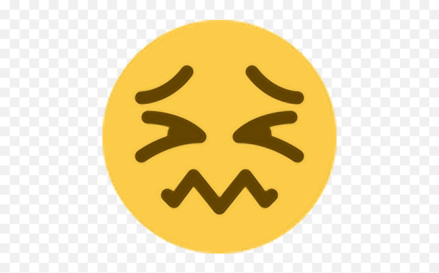 Ew Digust Unhappy Upset Tired Sleepy Squint Emoji Emoti - Confounded Face Emoji,Squint Emoji