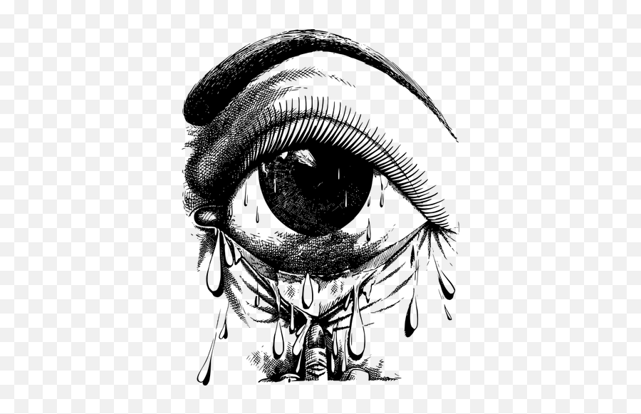 Crying Eye - Art Crying Eye Emoji,B Emoji