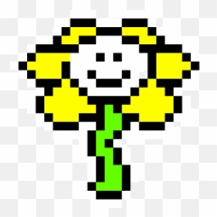 Flowey The Flower - Undertale Pixel Art Emoji