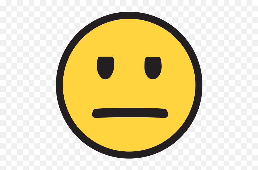 Neutral Face Emoji For Facebook Email Sms - Yellow Neutral Emoji,Neutral Face Emoji