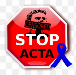 Acta Sign With Blue Ribbon Vector Image - Stop Emoji