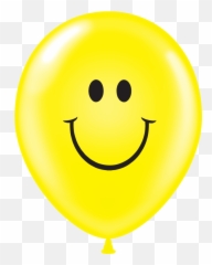 24 Tuf Tex Latex Balloon Smiley 1ct - Smiley Emoji,Emoji Balloons