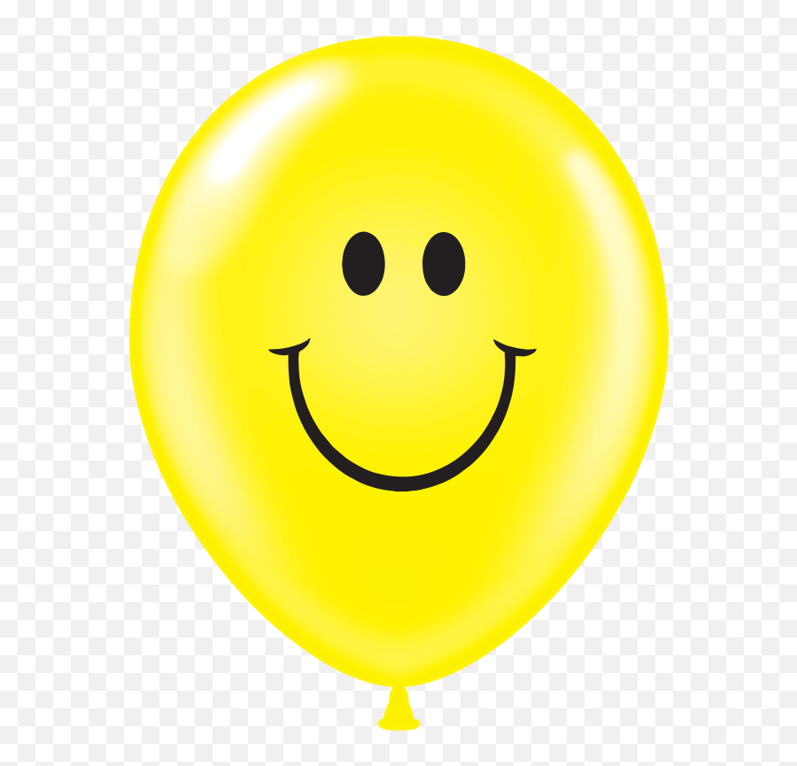24 Tuf Tex Latex Balloon Smiley 1ct - Smiley Emoji,Emoji Balloons