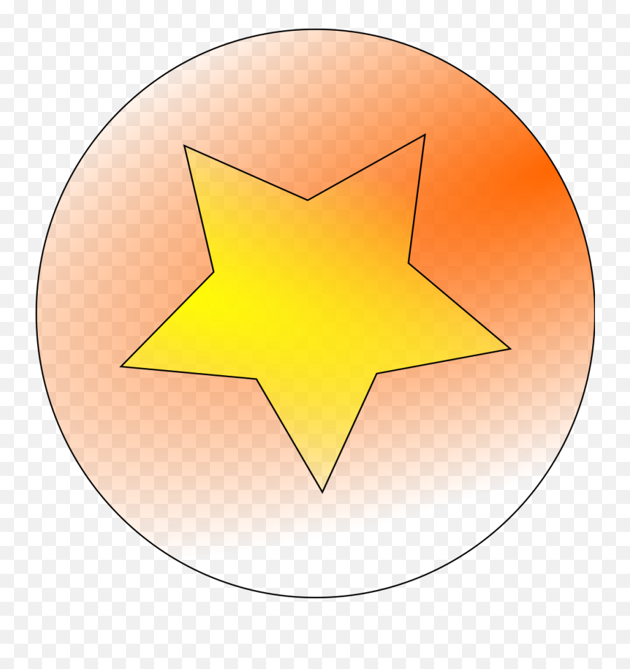 Orangecirclestar - Circle Emoji,Empty Star Emoji