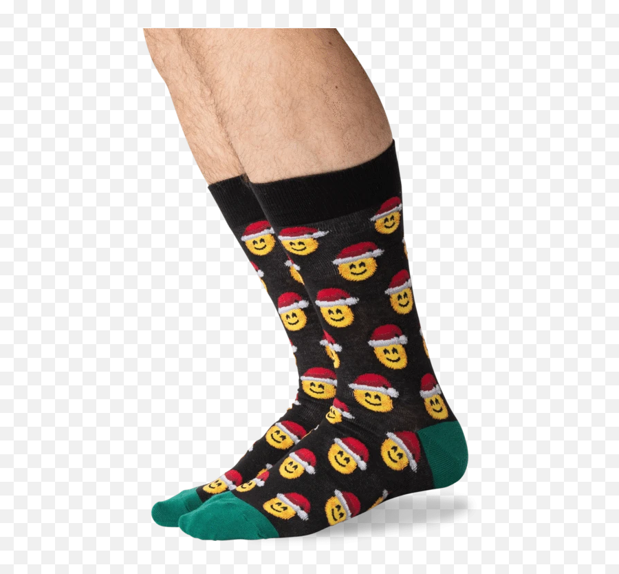 Mens Santa Smile Emoji Socks - Sock,Emoji Dress For Kids