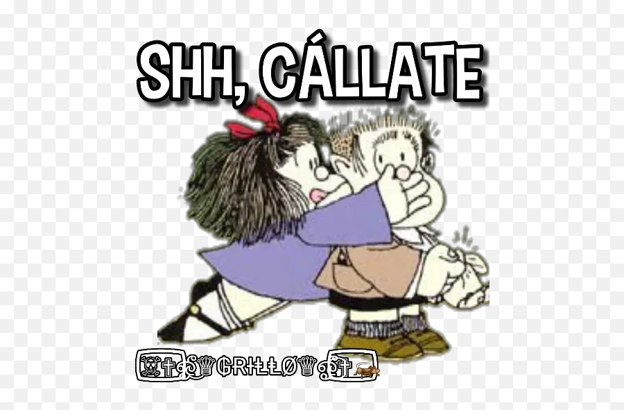 Mafalda Calaamadaha Dhejiska Ah Ee Loogu Talagalay Whatsapp - Cartoon Emoji,Shh Emoji