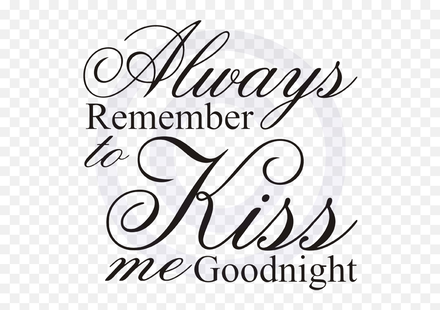 Download Hd Vectors Kiss Me Goodnight - Calligraphy Emoji,Goodnight Emoji