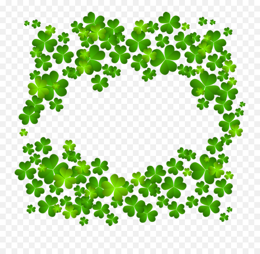 Shamrock Border Transparent U0026 Png Clipart Free Download - Ywd Four Leaf Clovers Png Emoji,Shamrock Emoticon