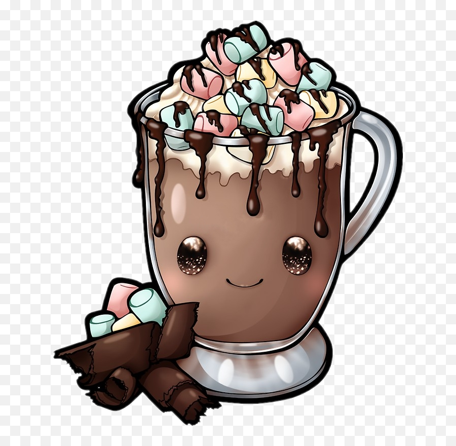 Hot Chocolate Sticker Challenge On Picsart - Chocolate Chibi Emoji,Hot Chocolate Emoji