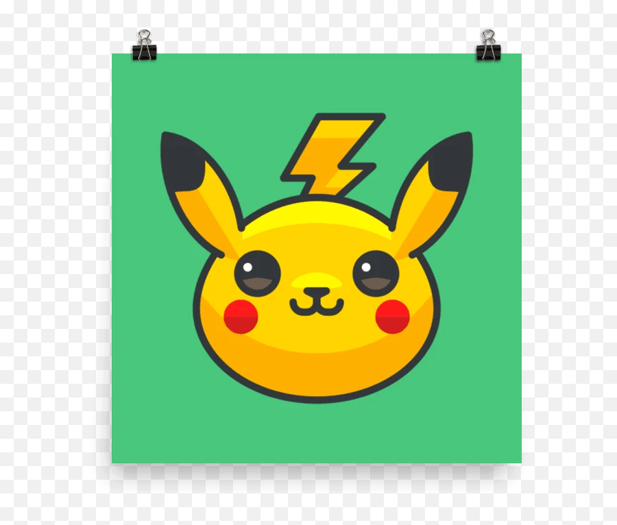 Pokemon Go Wall Poster - Pikachu Icon Emoji,Pikachu Emoticon