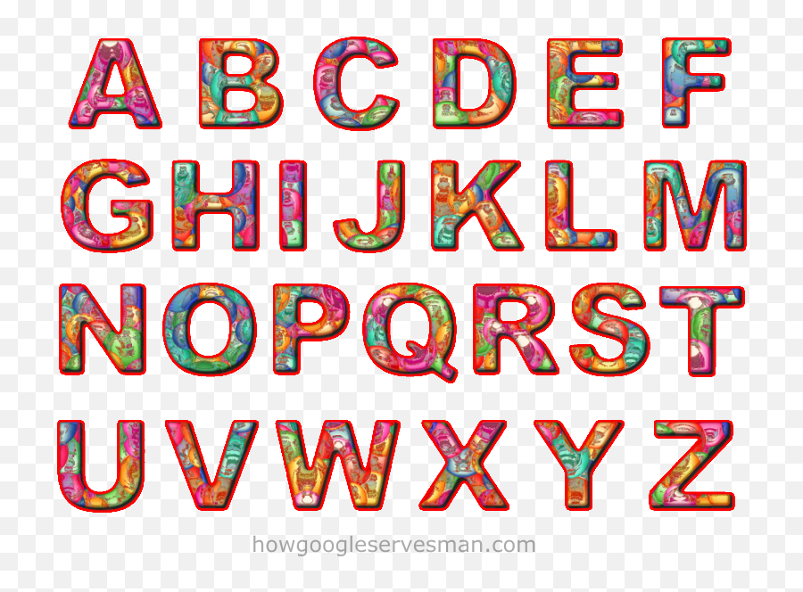 Copy Paste Colorful Alphabet Red Outli By - Colorful Letters Copy And Paste Emoji,Cut And Paste Emoji