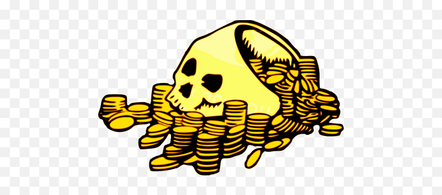 Skull And Money Vector - Skull And Money Emoji,Gun Emoji