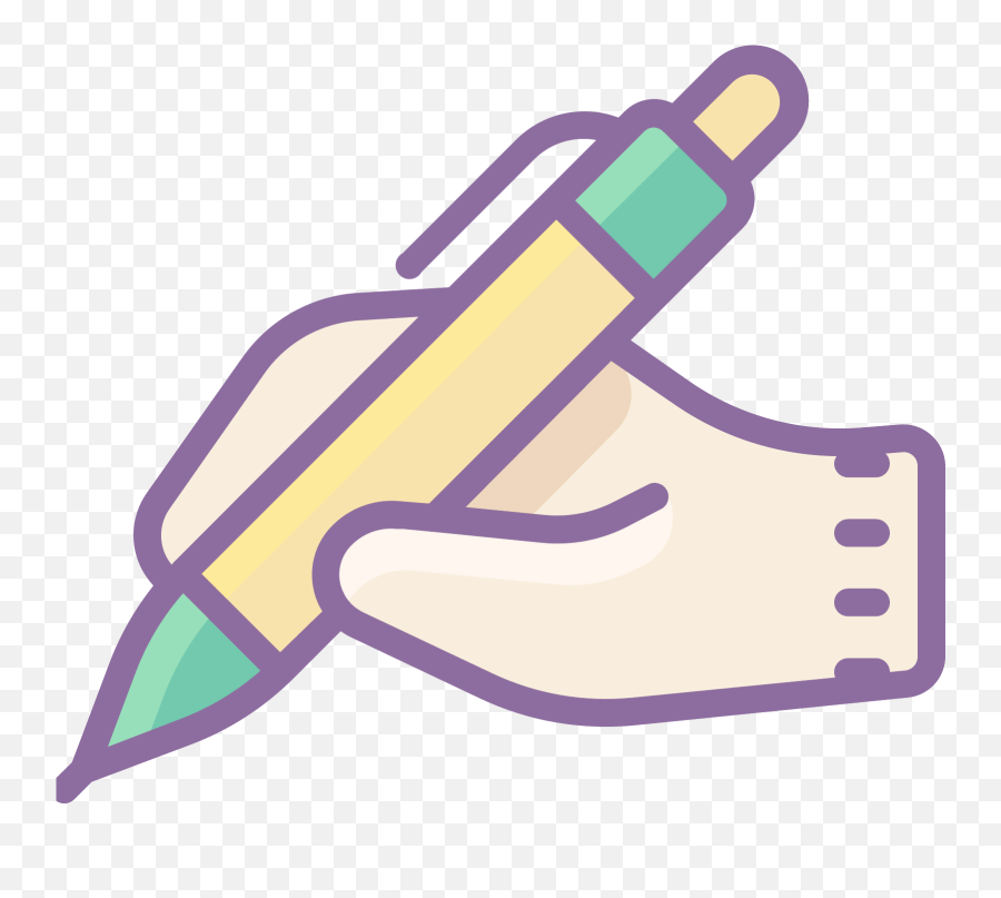 Peace Sign Emoji - Handwriting Icon Png Hd Png Download Hand Holding Pen Clipart,Peace Hand Emoji